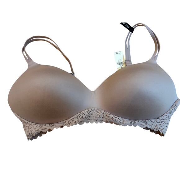 Aerie Real Sunnie Wireless Lightly Lined Bra NWT nude 38D - Picture 2 of 5